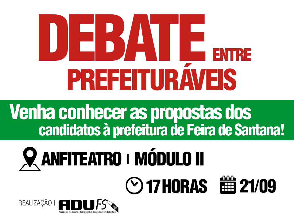Adufs promove debate entre candidatos  prefeitura 